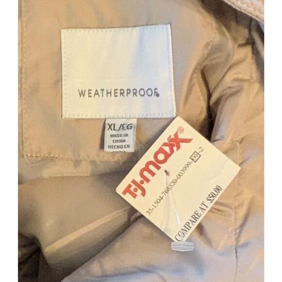 NEW Weatherproof Jacket XL Beige Quilted Zip Front Stretch Sides Lightweight - Picture 10 of 12